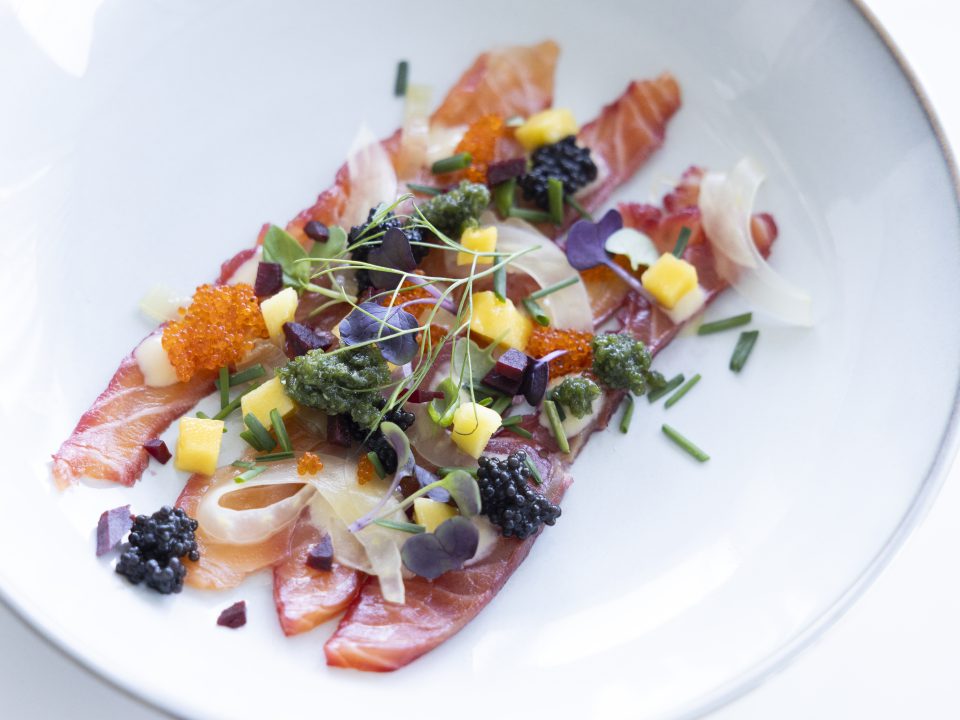 Degustation menu dish